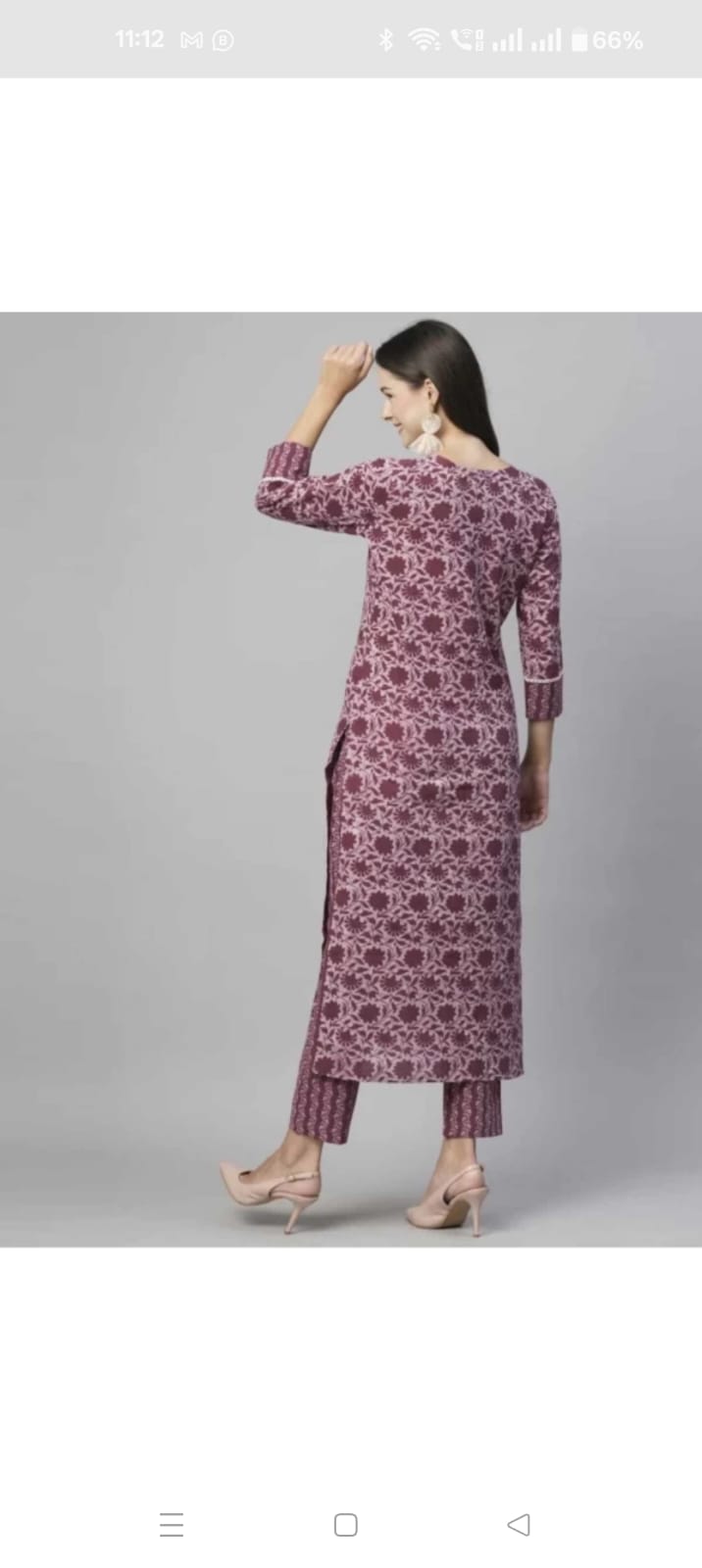 Floral Printed Women Cotton Women Kurta With Pant (2 Psc Set) 19199