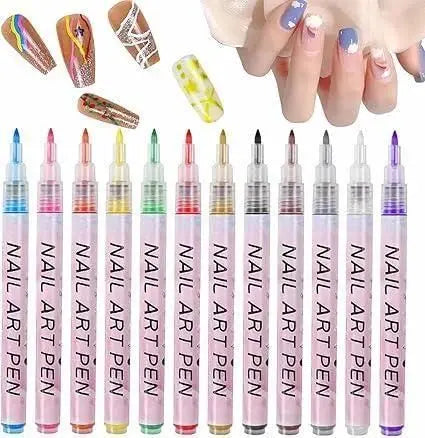 Nail Art Pens Set of 12 Colors yzatrg-dh