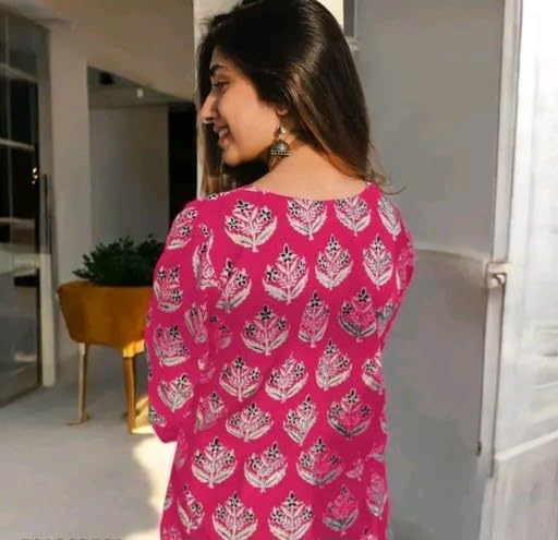 Women's Short Kurti in TOP Black Rayon Cotton Blend | Ladies Ethnic Tunic | Office