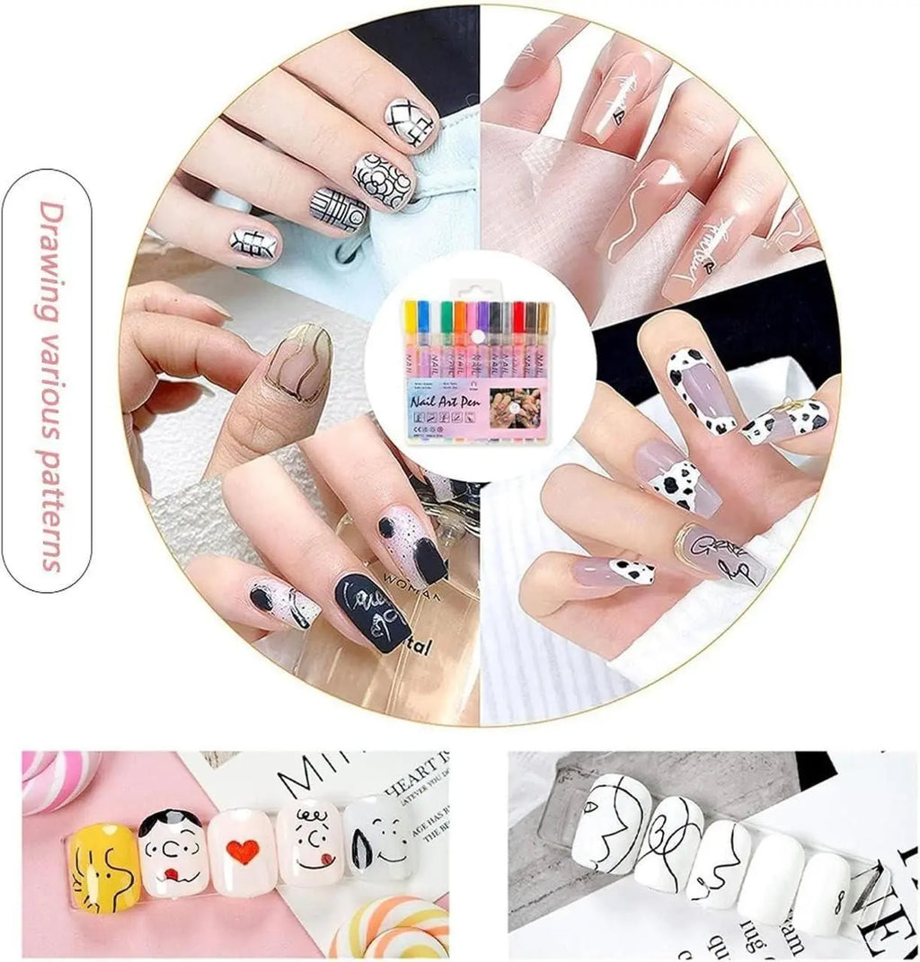 Nail Art Pens Set of 12 Colors yzatrg-dh