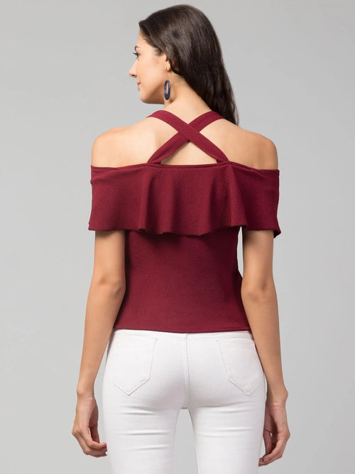 Airbiter Collection Women's Cotton Blend Solid Tops yzatrg-dh