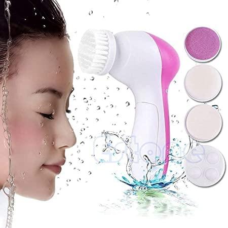 5 in 1 Portable Electric Facial Cleaner Battery Powered Multifunction Massager, yzatrg-dh