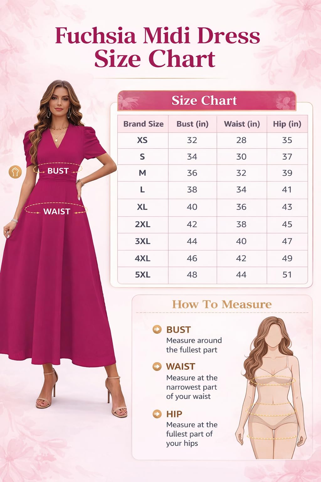 Shasmi Girl's & Women's Solid Color V-Neck A-Line Maxi Dress for Women | Waist Cinched Puff Sleeve Western | Elegant Casual Wear (Dress 246)