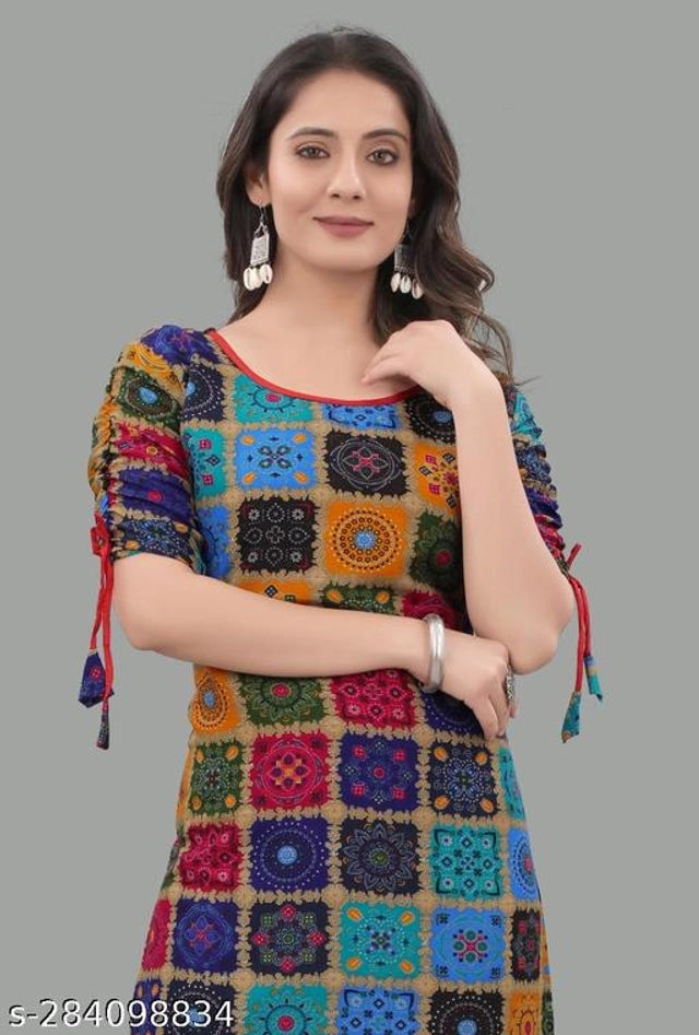 Rayon Printed Kurti for Women