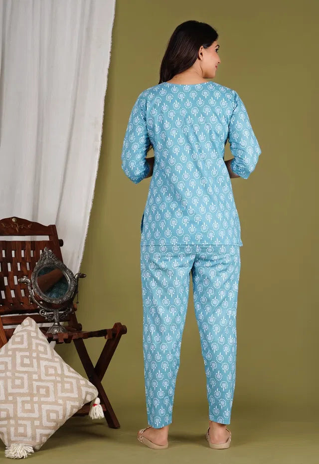 Trendy Stylish Floral Print co-ord set for girls and women 13374